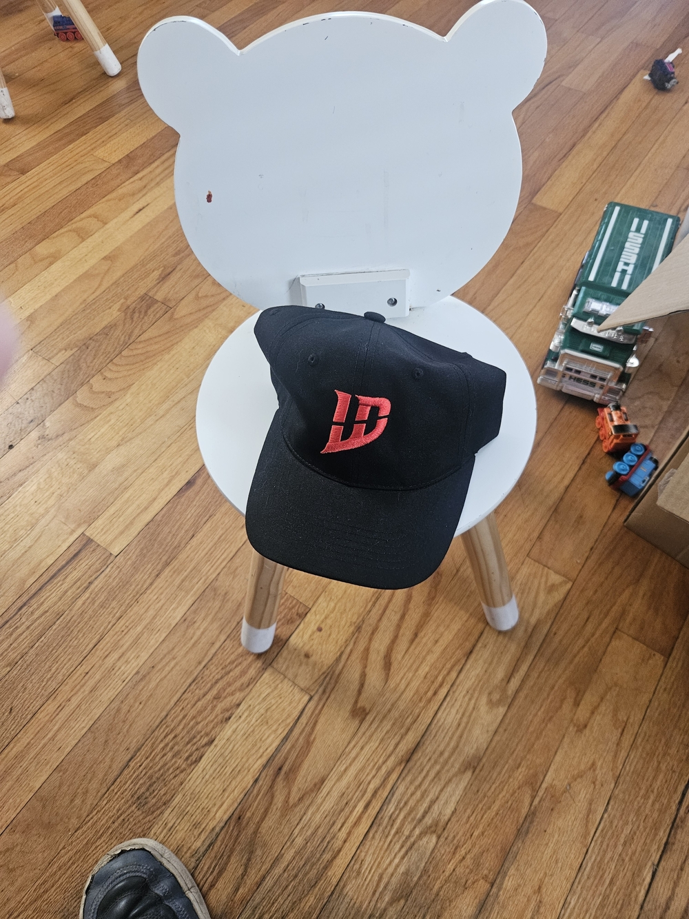 Black Cap with Red 'ID' Embroidered Logo